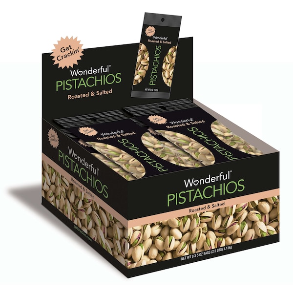 Wonderful Pistachios Roasted & Salted Pistachio 5 oz., PK24 072142WTV - main